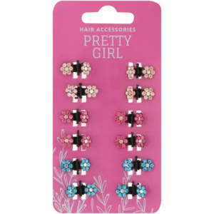 Pretty Girl Floral Hair Clip Set 12 Pack Pretty Girl Floral Hair Clip Set 12 Pack