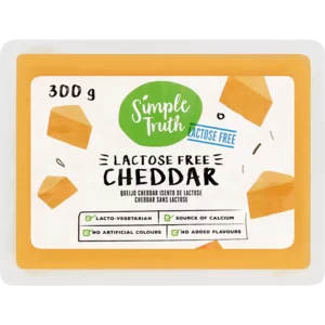 Simple Truth Lactose Free Cheddar Cheese 300g Simple Truth Lactose Free Cheddar Cheese 300g