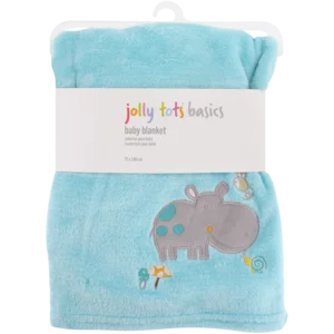 Jolly Tots Blue Baby Flannel Blanket 75x100cm Jolly Tots Blue Baby Flannel Blanket 75x100cm