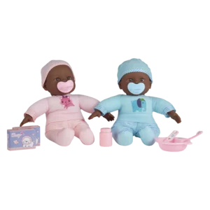 Twin Babies Doll Set With Accessories 10 Piece Twin Babies Doll Set With Accessories 10 Piece
