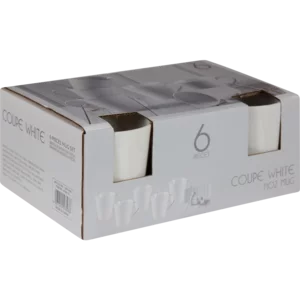 White Coupe Coffee Mug Set 6 Pack White Coupe Coffee Mug Set 6 Pack