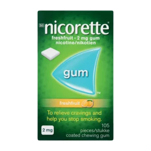Nicorette 2mg Fresh Fruit Flavoured Gum 105 Pack