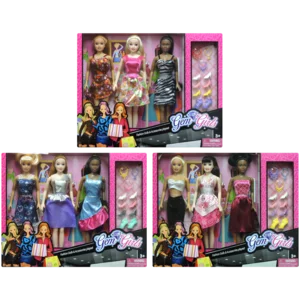 Gem Girls Fashion Dolls & Accessories Trio Set 14 Piece
