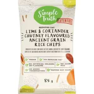Simple Truth Gluten Free Lime & Coriander Chutney Flavoured Ancient Grain Rice Chips 85g