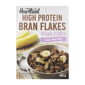 Heartland High Protein Bran Flakes Cereal 350g Heartland High Protein Bran Flakes Cereal 350g