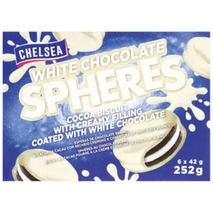 Chelsea White Chocolate Spheres Cocoa Biscuits 252g Chelsea White Chocolate Spheres Cocoa Biscuits 252g