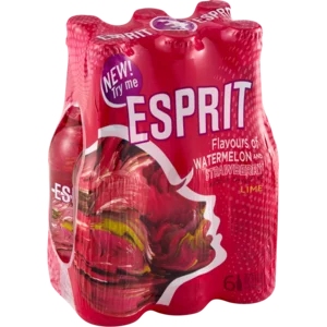 Esprit Watermelon & Strawberry With A Twist Of Lime Flavoured Fruit Cooler Bottles 6x275ml Esprit Watermelon & Strawberry With A Twist Of Lime Flavoured Fruit Cooler Bottles 6x275ml