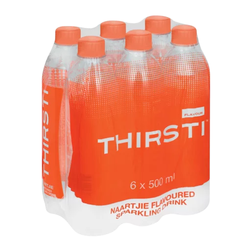 Thirsti Sparkling Naartjie Flavoured Drink 6x500ml Thirsti Sparkling Naartjie Flavoured Drink 6x500ml