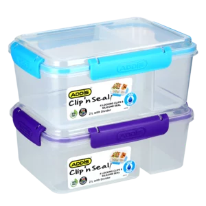 Addis Container Div Clip&Seal Rect 2L