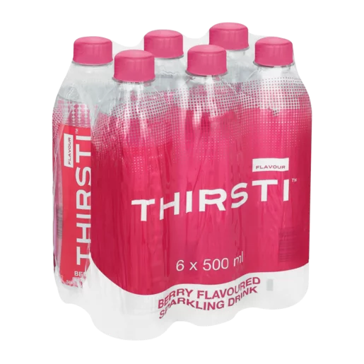 Thirsti Sparkling Berry Flavoured Drink 6x500ml