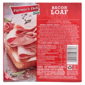 Farmer's Deli Sliced Bacon Loaf 180g