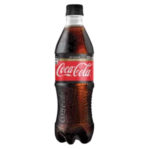 Coca-Cola No Sugar No Caffeine Soft Drink Bottle 500ml