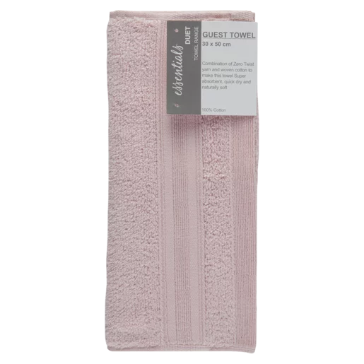 Essentials Duet Dusty Pink Guest Towel 30x50cm