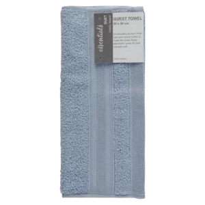Essentials Duet Dusty Blue Guest Towel 30x50cm Essentials Duet Dusty Blue Guest Towel 30x50cm