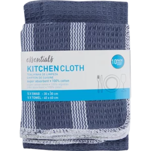 Essentials Riley Kitchen Cloth & Swab Set 10 Pack Essentials Riley Kitchen Cloth & Swab Set 10 Pack