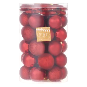 Celebrate Collection Red Christmas Balls & Stars 50 Piece Celebrate Collection Red Christmas Balls & Stars 50 Piece