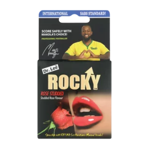 Dr. Lee Rocky Rose Flavoured Studded Condoms 3 Pack