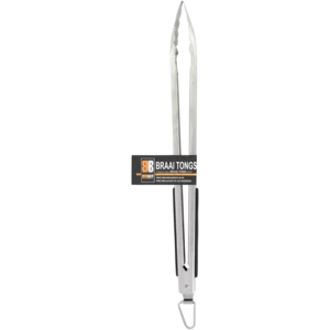 Bush Baby Stainless Steel Braai Tongs 40cm Bush Baby Stainless Steel Braai Tongs 40cm