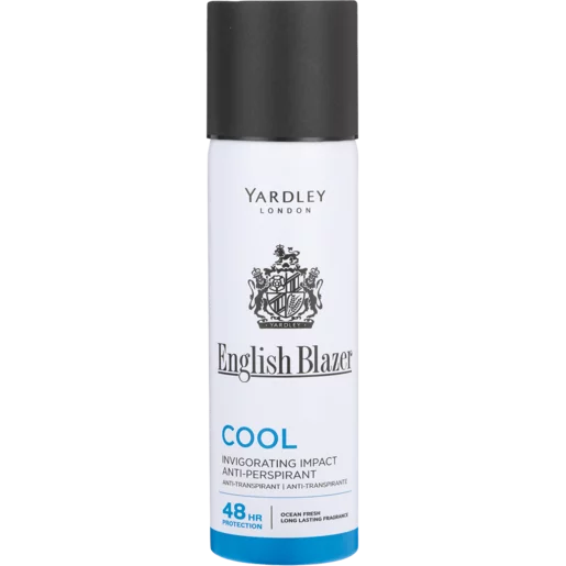 Yardley English Blazer Cool Anti-Perspirant For Men Aerosol Deodorant 125ml Yardley English Blazer Cool Anti-Perspirant For Men Aerosol Deodorant 125ml