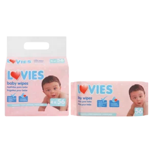 Lovies Scented Baby Wipes 4x56 Pack