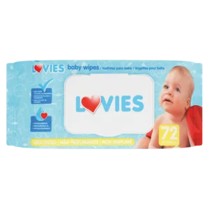 Lovies Unscented Baby Wipes 72 Pack