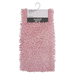 Essentials Dusty Pink Tumble Twist Bath Mat 50x70cm Essentials Dusty Pink Tumble Twist Bath Mat 50x70cm