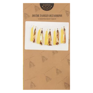 Occasions Yellow, White & Gold Decor Tassels 15 Pack Occasions Yellow, White & Gold Decor Tassels 15 Pack