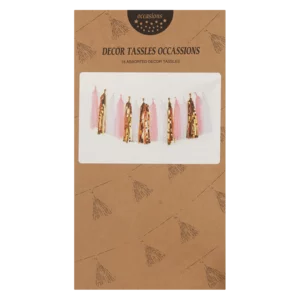 Occasions Pink, White & Gold Decor Tassels 15 Pack Occasions Pink, White & Gold Decor Tassels 15 Pack