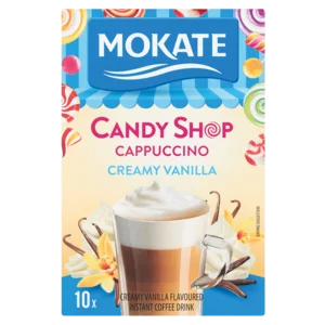 Mokate Candy Shop Creamy Vanilla Cappuccino Sticks 10 Pack Mokate Candy Shop Creamy Vanilla Cappuccino Sticks 10 Pack