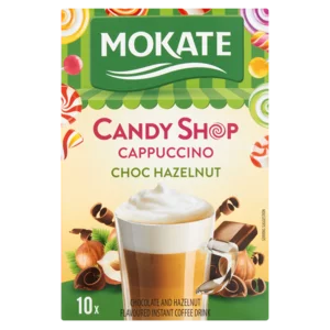 Mokate Candy Shop Choc Hazelnut Cappuccino Sticks 10 Pack Mokate Candy Shop Choc Hazelnut Cappuccino Sticks 10 Pack