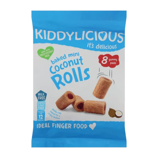 Kiddylicious Coconut Baby Rolls Snack 54g