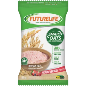 Futurelife Smart Oats & Ancient Grains Mixed Berry Flavoured Instant Oats Sachet 50g Futurelife Smart Oats & Ancient Grains Mixed Berry Flavoured Instant Oats Sachet 50g