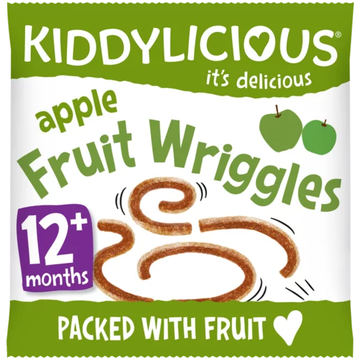 Kiddylicious Apple Flavoured Fruit Wriggles Snack 12g