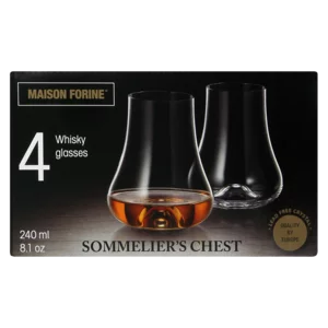 Maison Forine Sommelier's Chest Whisky Glass Set 4 Piece Maison Forine Sommelier's Chest Whisky Glass Set 4 Piece