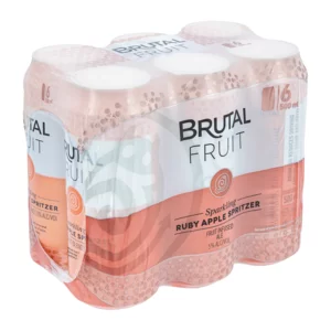Brutal Fruit Ruby Apple Flavoured Sparkling Spritzer Cans 6x500ml Brutal Fruit Ruby Apple Flavoured Sparkling Spritzer Cans 6x500ml