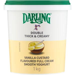 Darling Vanilla Custard Full Cream Smooth Yoghurt 1kg Darling Vanilla Custard Full Cream Smooth Yoghurt 1kg