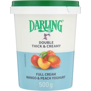 Darling Mango & Peach Flavoured Full Cream Yoghurt 500g