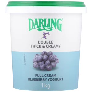 Darling Blueberry Flavoured Full Cream Fruit Yoghurt 1kg