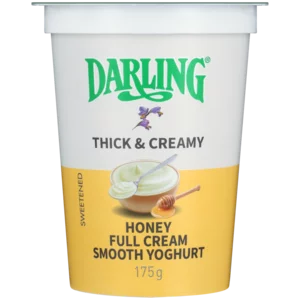 Darling Full Cream Honey Flavoured Smooth Yoghurt 175g Darling Full Cream Honey Flavoured Smooth Yoghurt 175g