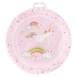 Party Time Unicorn Themed Plastic Dinner Plates 10 Pack