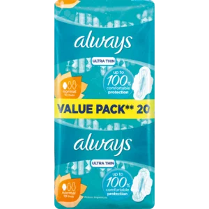 Always Ultra Thin Normal Sanitary Pads 20 Pack