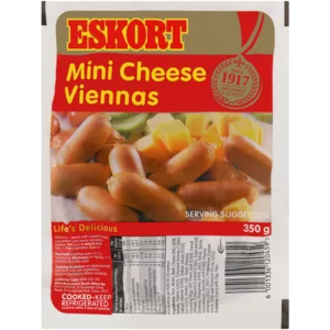 Eskort Mini Cheese Viennas Pack 350g Eskort Mini Cheese Viennas Pack 350g