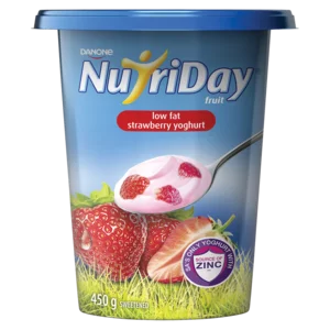 Nutriday Strawberry Flavoured Low Fat Yoghurt 450g