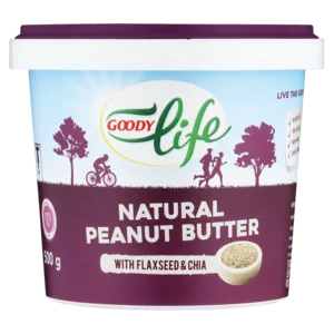 Goody Life Natural Peanut Butter with Flaxseed & Chia 500g Goody Life Natural Peanut Butter with Flaxseed & Chia 500g