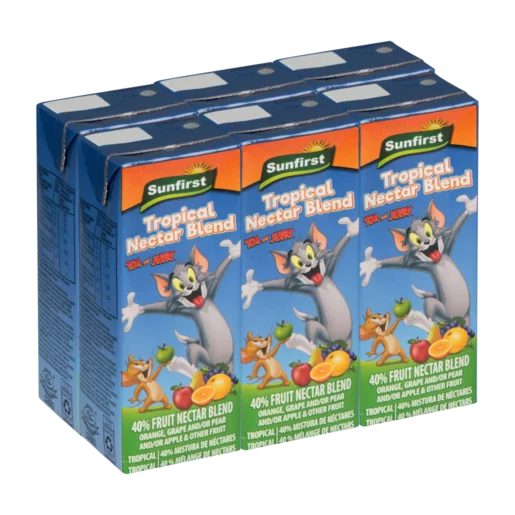 Sunfirst Tropical 40% Fruit Nectar Blend Juice Boxes 6x200ml