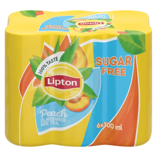 Lipton Peach Flavoured Sugar Free Ice Tea Bottles 6x300ml