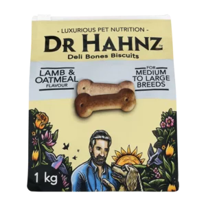 Dr Hahnz Deli Bones Lamb & Oatmeal Dog Biscuits 1kg Dr Hahnz Deli Bones Lamb & Oatmeal Dog Biscuits 1kg