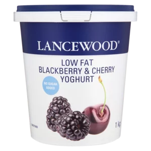 Lancewood Blackberry & Cherry Flavoured Low Fat Yoghurt 1kg