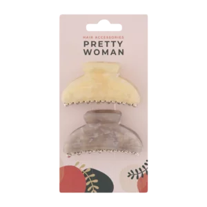 Pretty Woman Marble Style Hair Claw 2pc