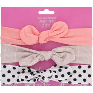 Pretty Girl Bow Headband Set 3 Piece